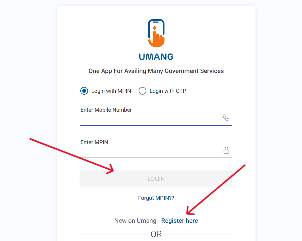 Register On UMANG Portal
